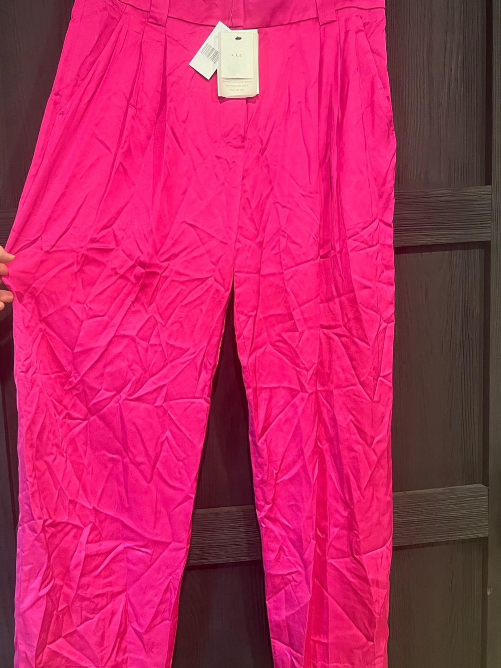 A.L.C., NWT, Hot Pink High-Waist Trousers